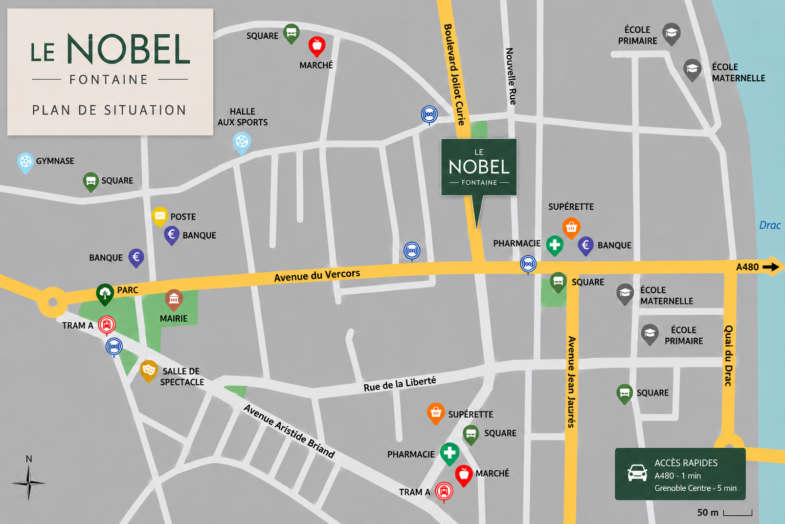 le nobel plan de situation